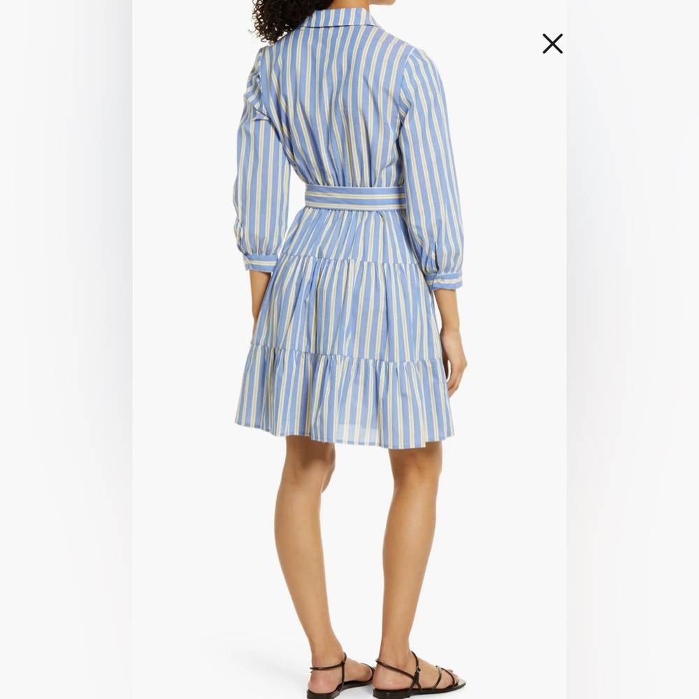 ELIZA J Stripped Belted Shirtdress SIZE: 6 - Picture 5 of 14